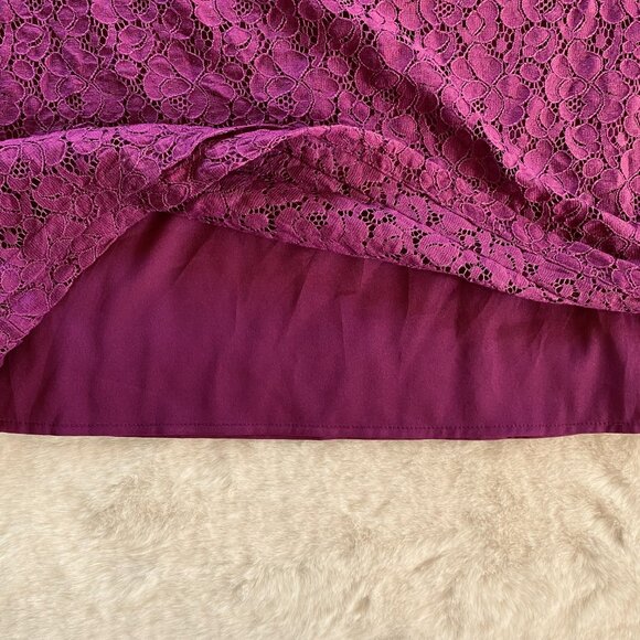 2/$18🌴 Purple Floral Lace Crochet Tunic Top Women’s Size Small - Picture 7 of 11